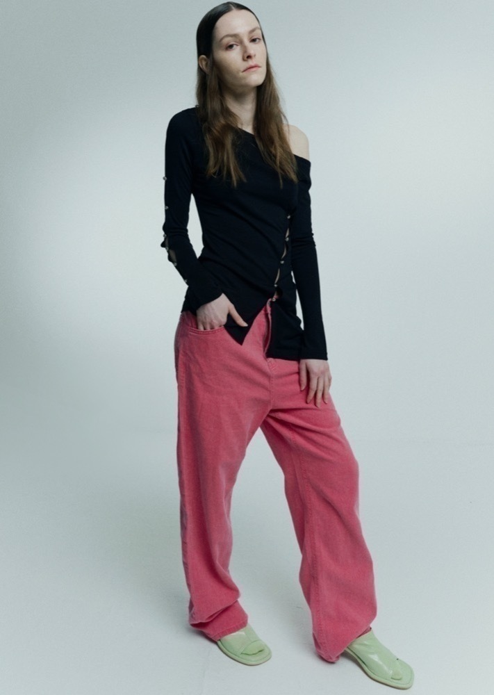 [SOLD OUT] Cotton Wide Pants_ Deep Pink