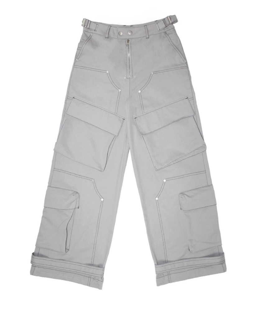 Pocket Parachute Pants_Light Grey